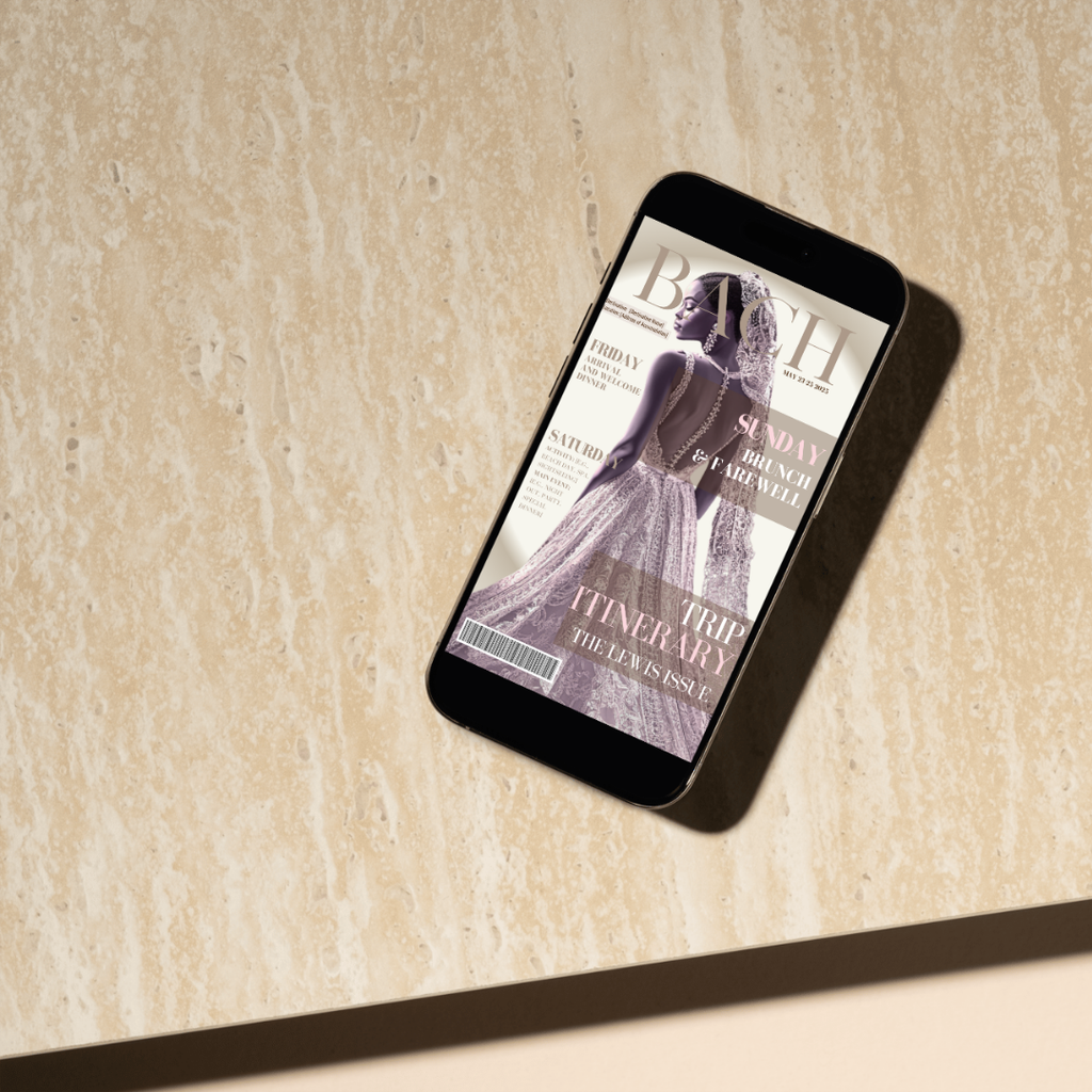 Bachelorette Trip Itinerary Editable Themed Fully Customizable Canva Template for Bridal Party