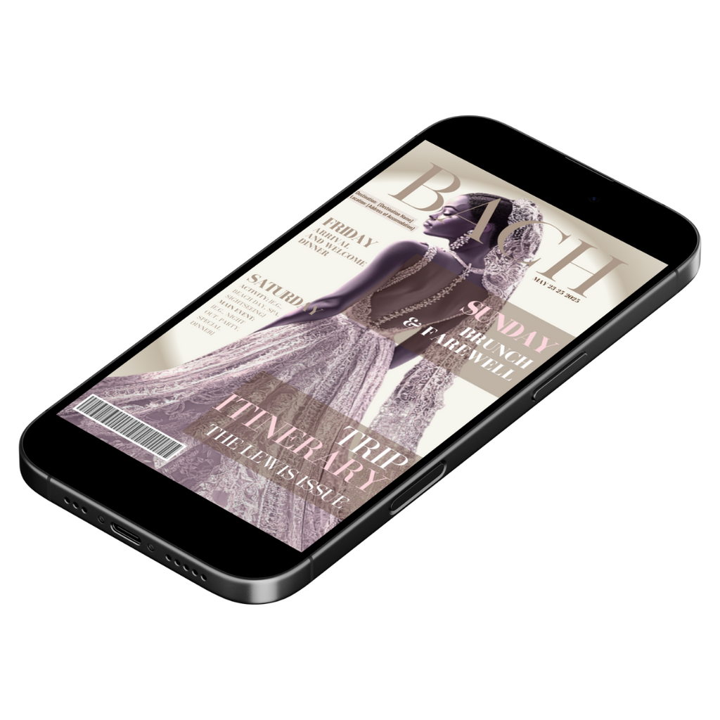 Bachelorette Trip Itinerary Editable Themed Fully Customizable Canva Template for Bridal Party