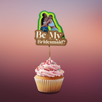 Custom Bridesmaid Proposal Cupcake Toppers | Photo Print