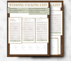 Wedding Packing List Template - Magazine Edition | Editable Canva Wedding Checklist