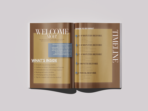 Bachelorette Weekend Planner - Magazine Edition | Editable Canva Bachelorette Planning Guide