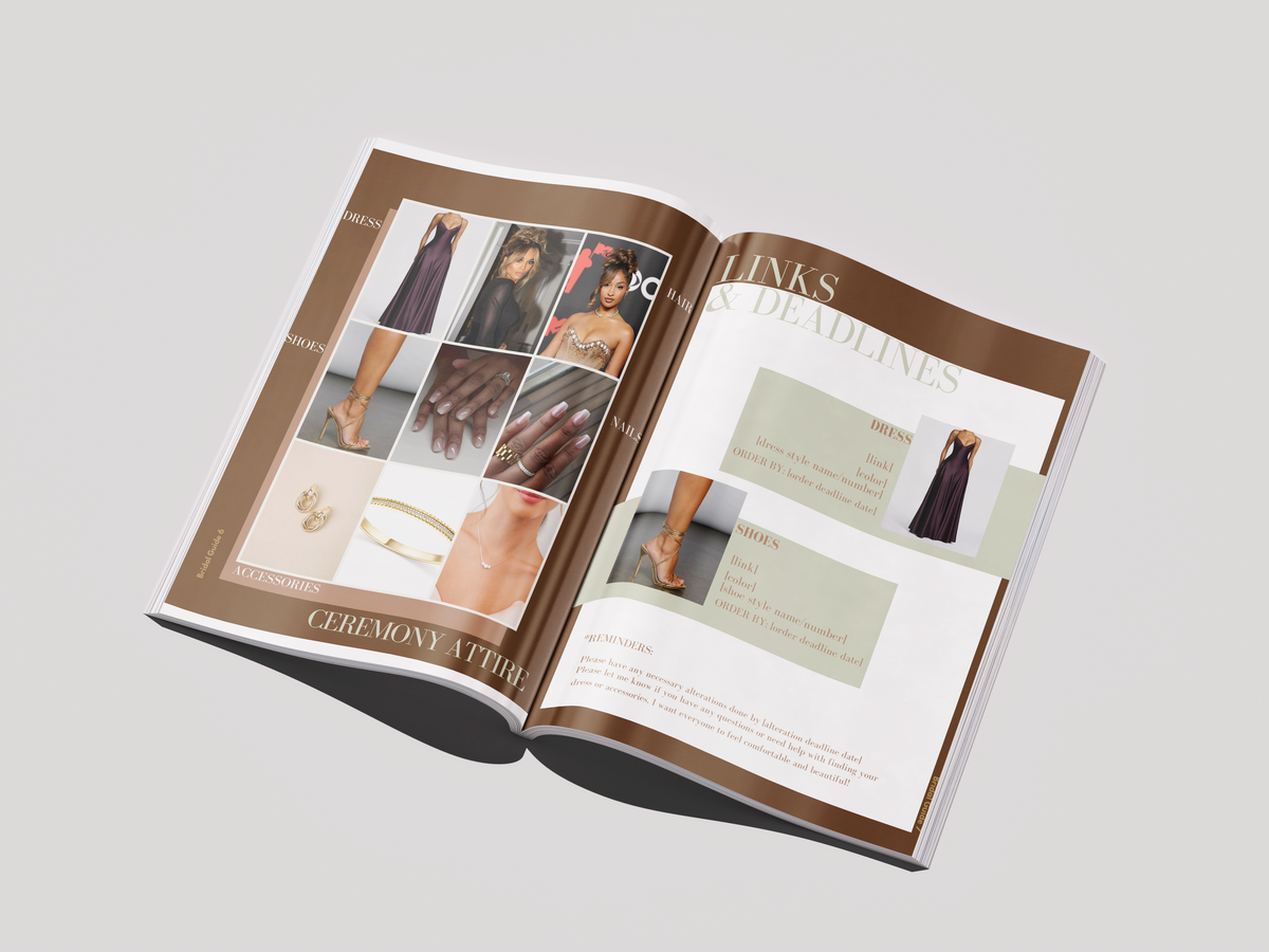 Bridesmaid Guide Template - Magazine Edition | Wedding & Bachelorette Itinerary | Canva