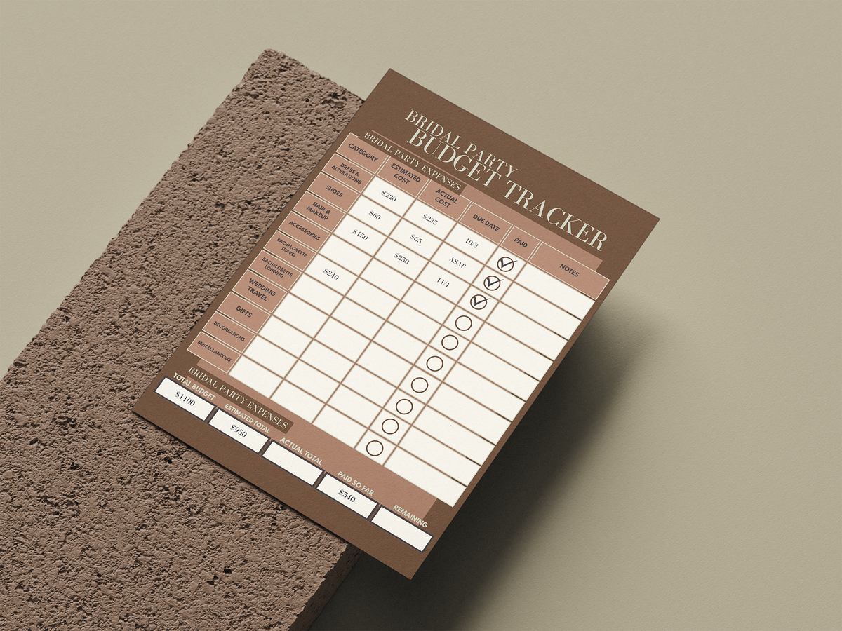Wedding Budget Tracker Template - Magazine Edition | Editable Canva Wedding Planner