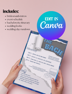 Bridesmaid Guide Template - Yearbook Edition | Wedding & Bachelorette Itinerary | Canva