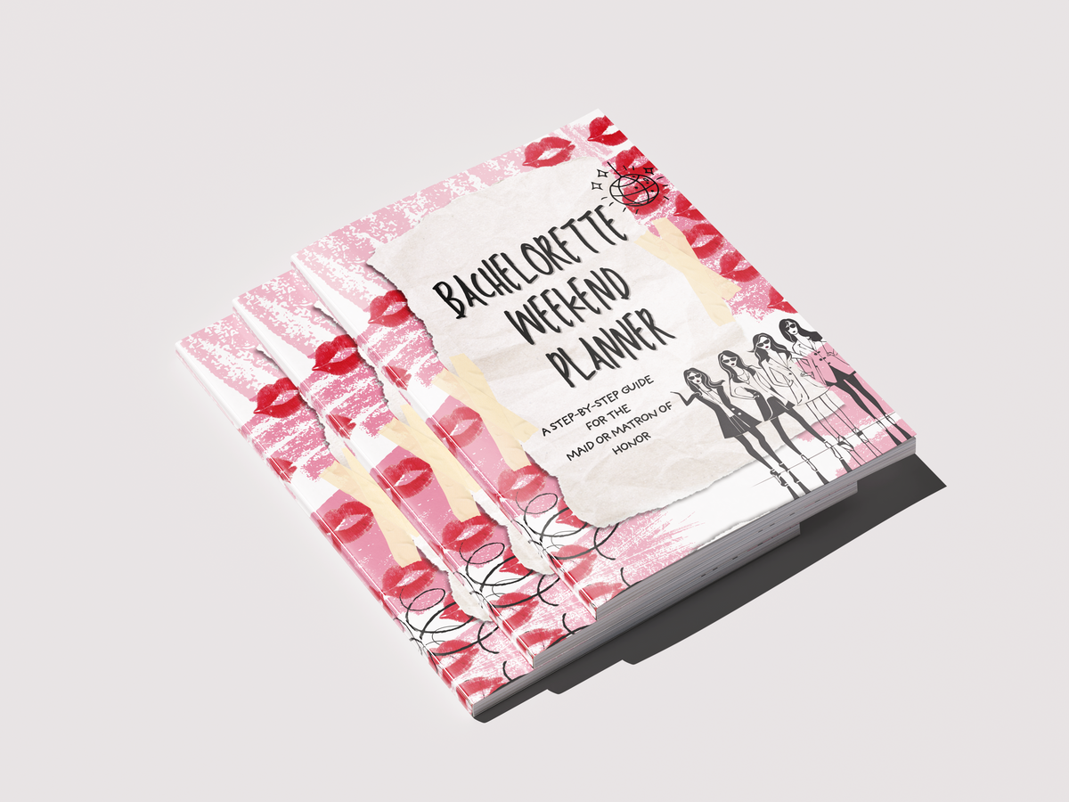 Bachelorette Weekend Planner - Scrapbook Edition | Editable Canva Bachelorette Planning Guide