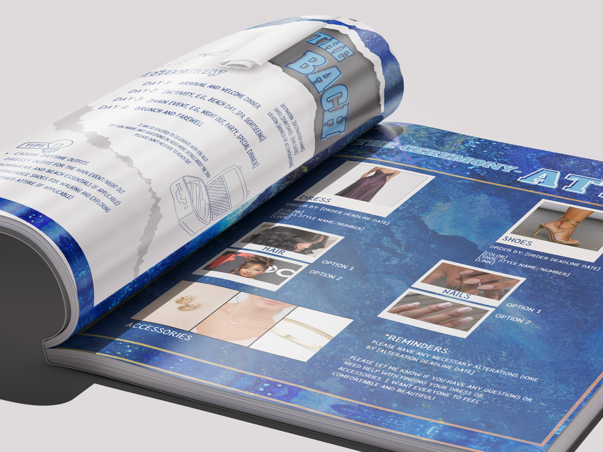 Bridal Party Planning Bundle - Yearbook Edition | Editable Canva Wedding Templates