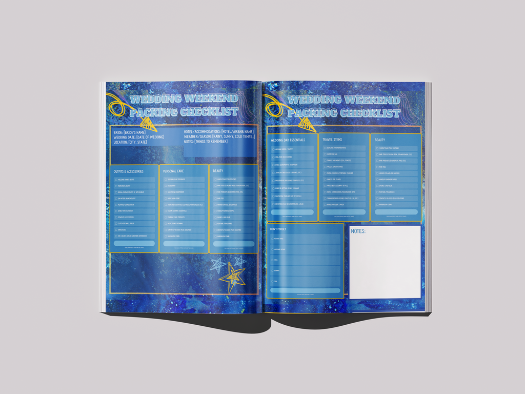 Bridal Party Planning Bundle - Yearbook Edition | Editable Canva Wedding Templates